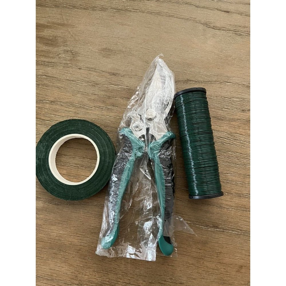 Floral Arrangement Kit Lot Green Floral Wire; Stem Wrap